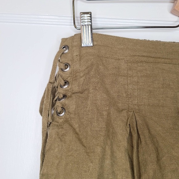 Free People Silver Springs Lace Up Linen Shorts - Picture 5 of 8